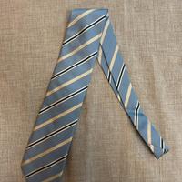 Elegante cravatta vintage Canali a righe in seta