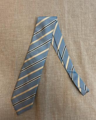 Elegante cravatta vintage Canali a righe in seta