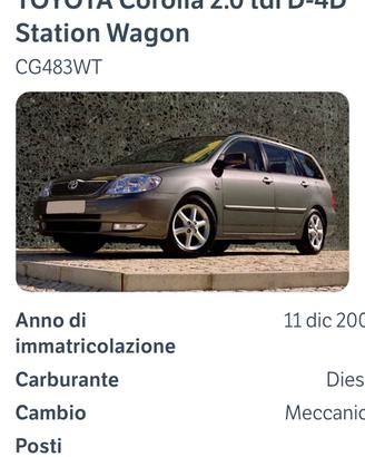 Toyota corolla SW del 2003 Leggi Bene
