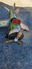 giocattolino latta antico aereo