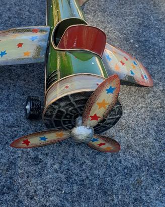 giocattolino latta antico aereo