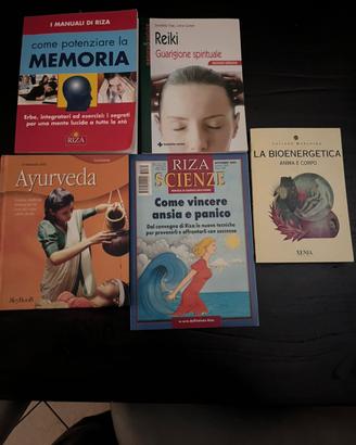 Lotto di libri e riviste sul benessere