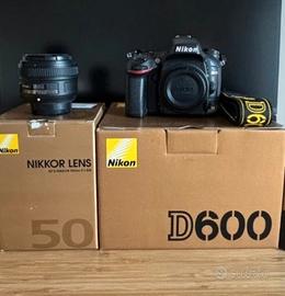 Nikon D600 full frame + 50mm 1.8. 5 mila scatti. 