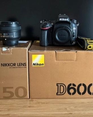 Nikon D600 full frame + 50mm 1.8. 5 mila scatti. 