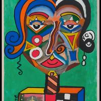 5 Quadri posters Ritratti pop naif