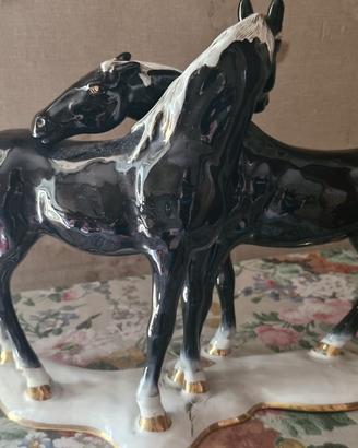 Coppia di cavalli in ceramica ACF