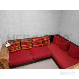 DIVANO ANGOLARE ROSSO