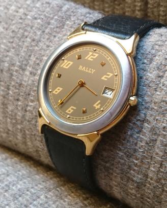 Orologio al quarzo placcato oro Bally ref. 73.01