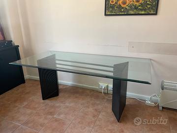 SCRIVANIA IN CRISTALLO STILE INDUSTRIALE