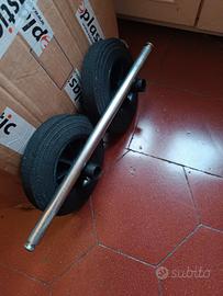 Ruote e coperchi x bidoni plastica 