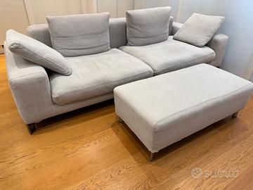 Divano Busnelli 2.48 x 1.05 con Pouf