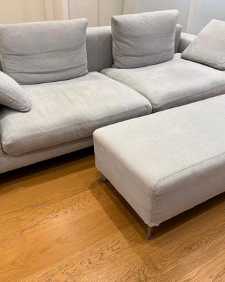 Divano Busnelli 2.48 x 1.05 con Pouf