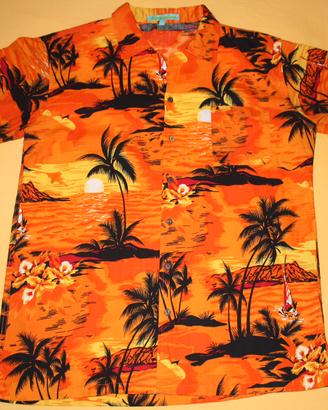 Camicia HAWAIANA Hawaii ORIGINALE Taglia L Party