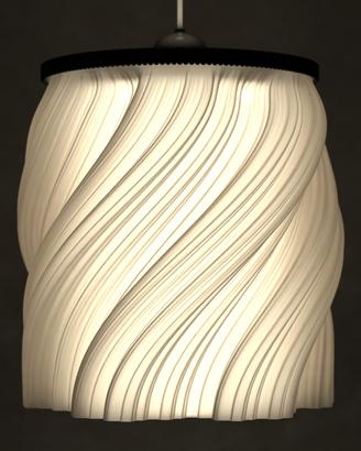 lampadario moderno in stile frattale stampato in 3