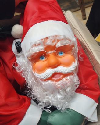 Babbo Natale Su Scala Luminosa 90Cm per esterno