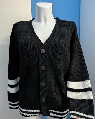 Cardigan nero lana Made in Italy R13 Tg S