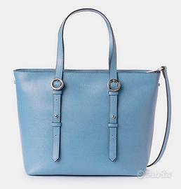 Borsa shopping Coccinelle pelle originale azzurro