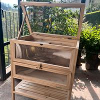 Gabbia per criceti usata in legno