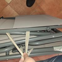 lettino da mare/giardino con cuscino pieghevole