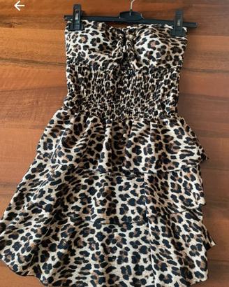 Vestitino mini leopardato nuovo tg.42