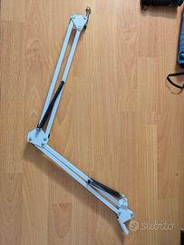 Braccio da scrivania bianco senza morsa