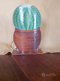 Lampada vintage in vetro cactus