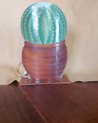 Lampada vintage in vetro cactus