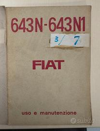Libretto Uso e Manutenzione Fiat 643N