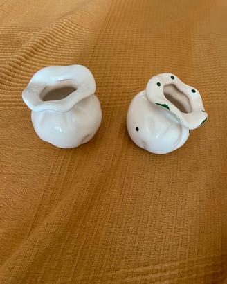 Coppia Sacche in Ceramica stile Capodimonte