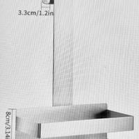 Portaoggetti da doccia acciaio con 4 ganci