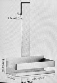 Portaoggetti da doccia acciaio con 4 ganci