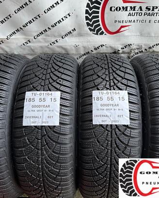4 PNEUMATICI 185/55 R15 GOODYEAR INVERNALI 95%