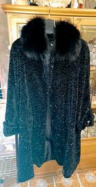 Cappotto eco-pelliccia nero made in Italy