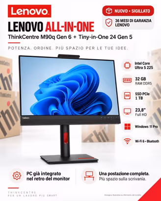 NUOVO! Lenovo All-in-One Ultra 5 32GB SSD 1TB