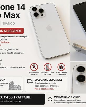 iPhone 14 Pro Max 256 GB Bianco