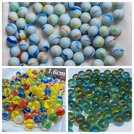 500 biglie di vetro 1.6cm vintage anni 70 80 90 