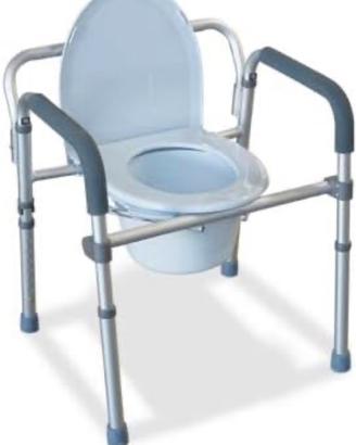 Sedia da comodo wc per anziani 5 in 1