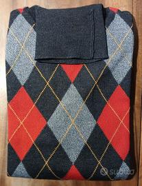Maglione collo alto a rombi