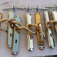 4 coppie maniglie ottone dorato passo 70 Ghidini