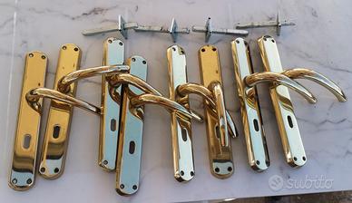 4 coppie maniglie ottone dorato passo 70 Ghidini