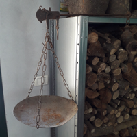Antica stadera / bilancia, piatto da 34cm