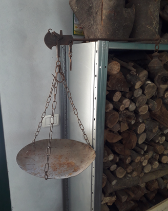 Antica stadera / bilancia, piatto da 34cm