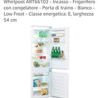 Whirlpool - Frigorifero da incasso con congelatore
