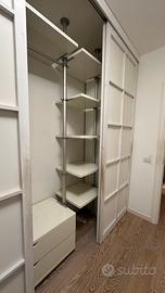 Camera Armadio con  4 ante scorrevoli componibile