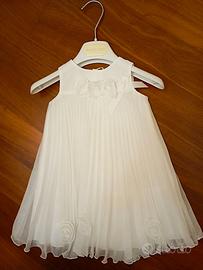 Abito cerimonia bimba 9 mesi Romeo Gigli bianco