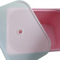 Set 4 Contenitori impilabili con coperchio - Rosa 