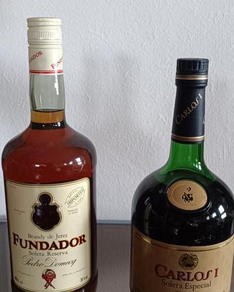 2 bottiglie BRANDY vintage