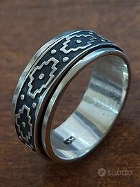 ANELLO GIREVOLE ANTISTRESS UOMO IN ARGENTO 