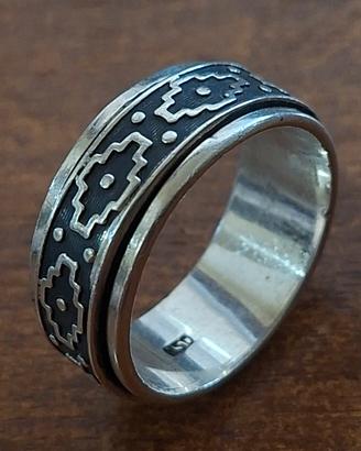 ANELLO GIREVOLE ANTISTRESS UOMO IN ARGENTO 