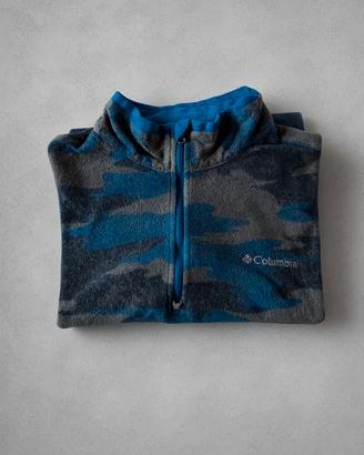 Columbia pile fleece 1/4 mezza zip S camo mimetico